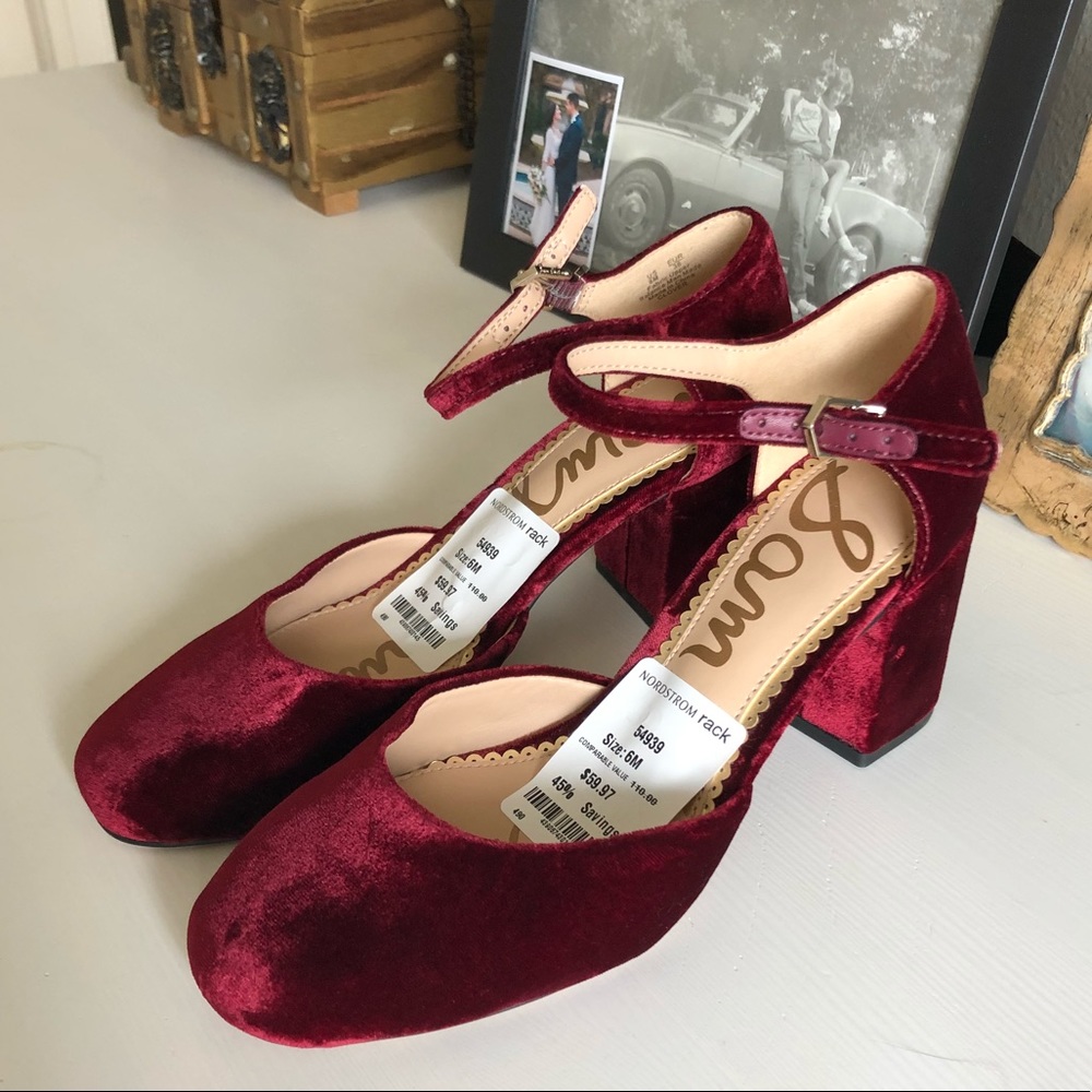 Red Velvet Thick Heels